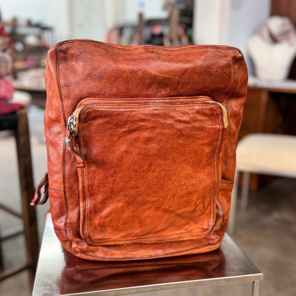 Cognac Campomaggi Zaino Vacchetta Backpack